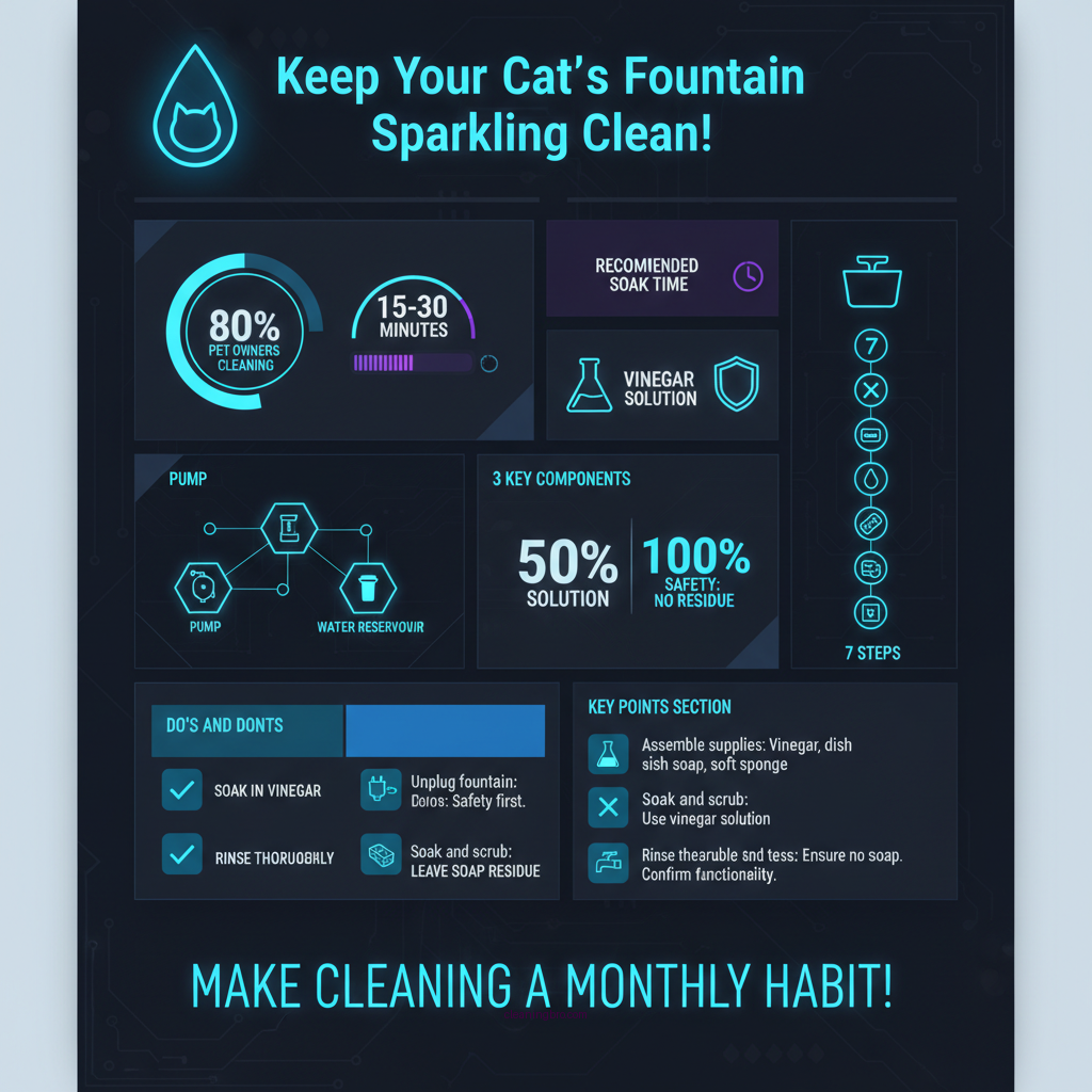 how to clean cat fountain - Data Infographic and Statistics