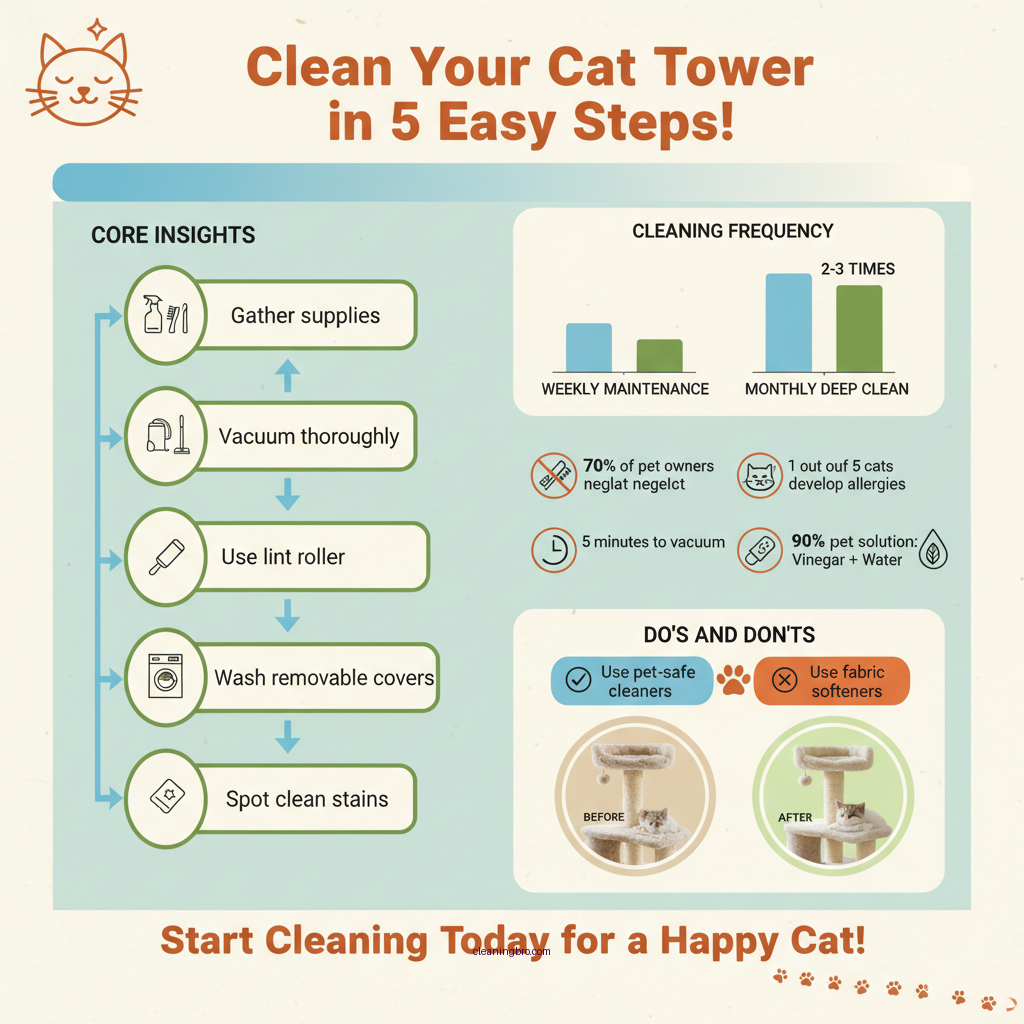 how to clean cat tower - Data Infographic and Statistics