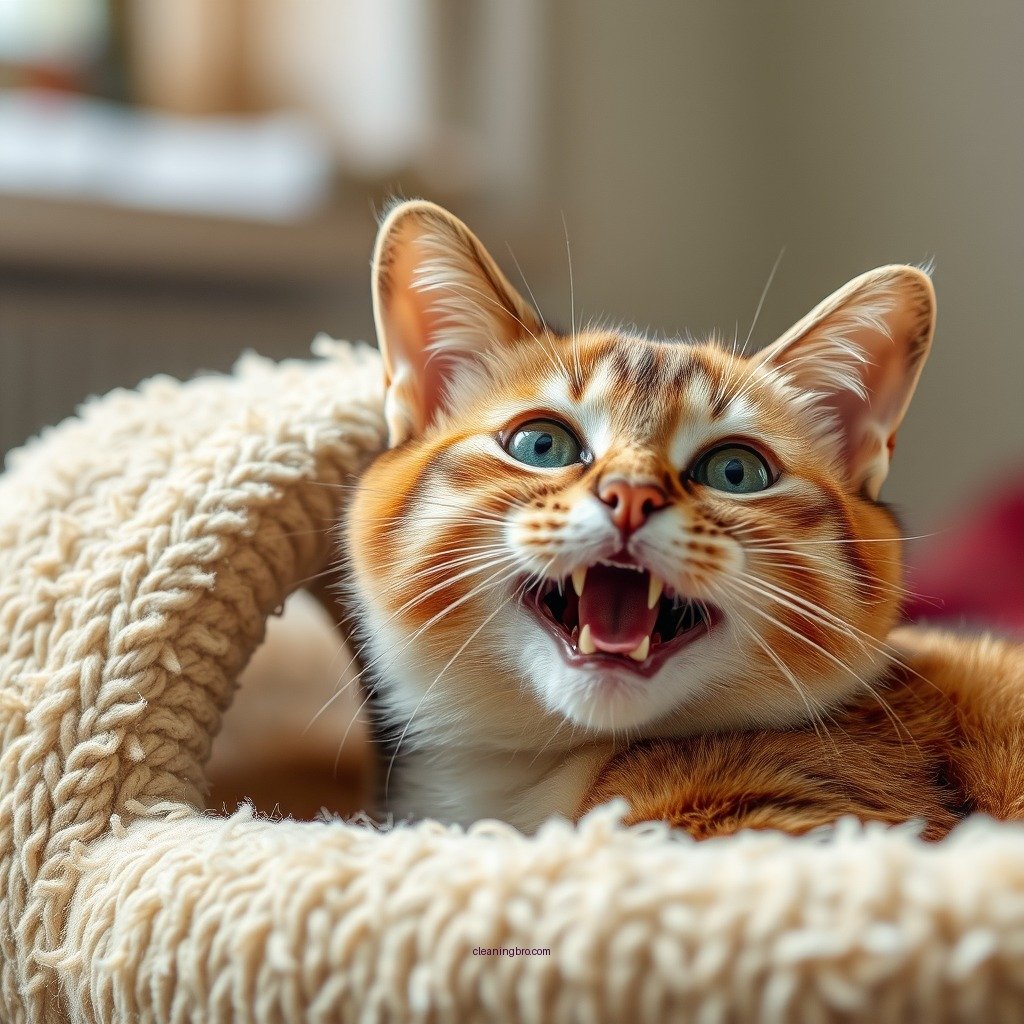 Remove Loose Debris - how to clean cat tower