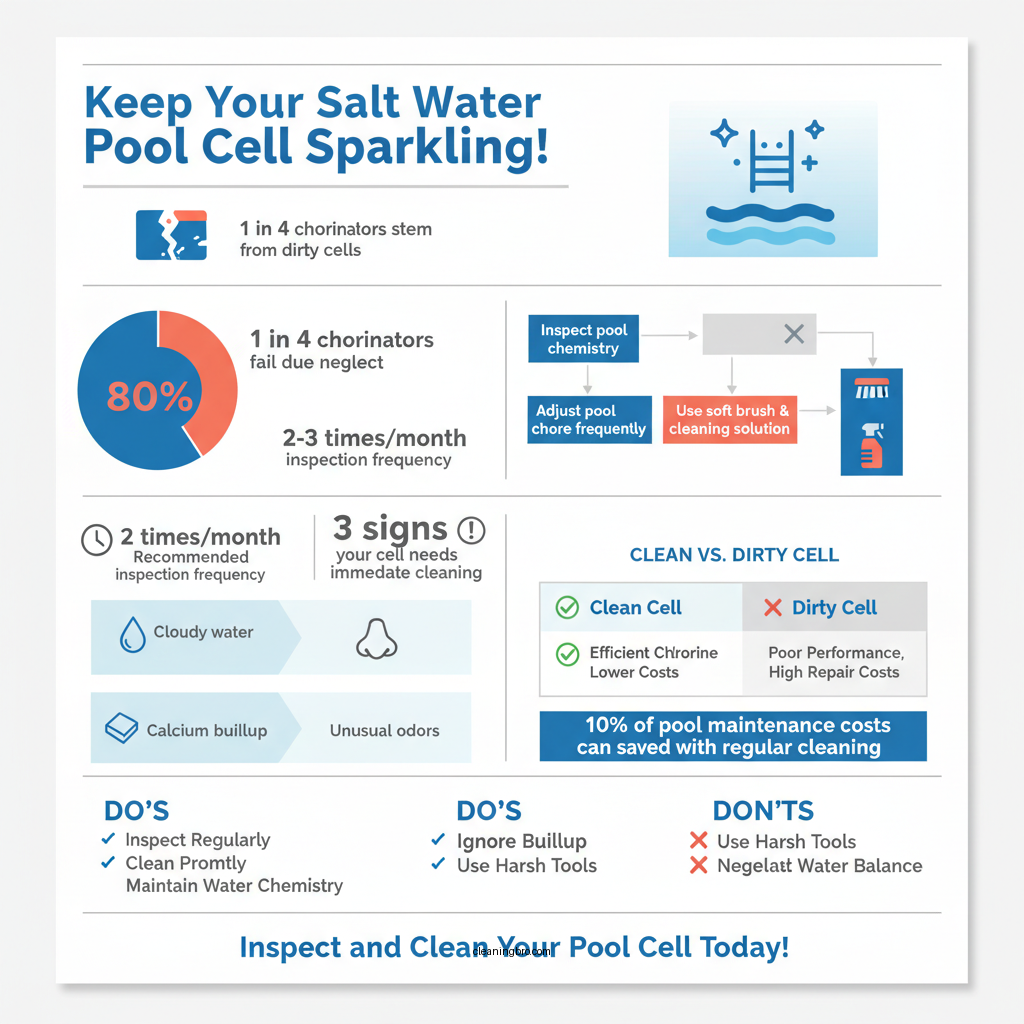 how to clean cell on salt water pool - Data Infographic and Statistics