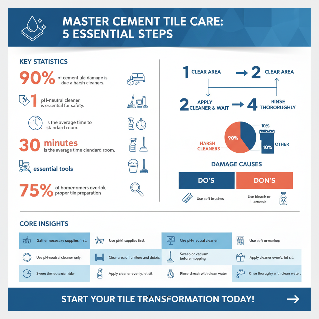 how to clean cement tiles - Data Infographic and Statistics