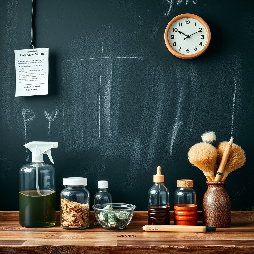 Essential Cleaning Supplies - how to clean chalk board
