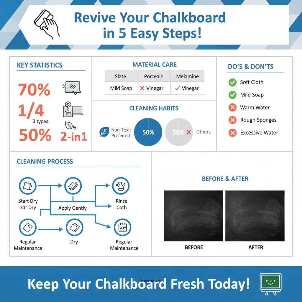 how to clean chalk board - Data Infographic and Statistics