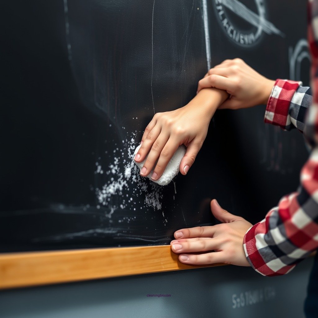 Step-by-Step Cleaning Process - how to clean chalk board