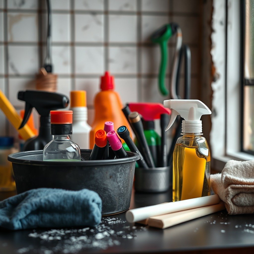 Basic Cleaning Supplies - how to clean chalk marker