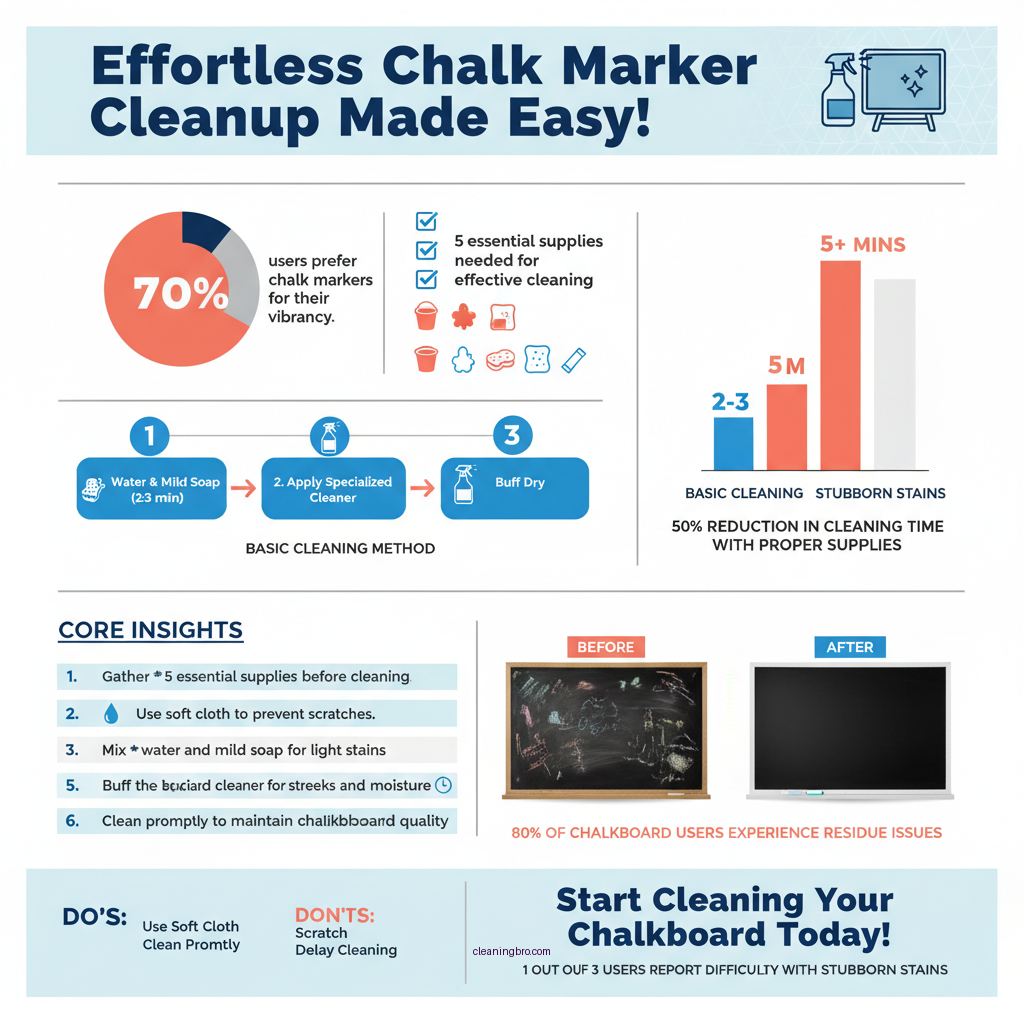 how to clean chalk marker off a chalkboard - Data Infographic and Statistics