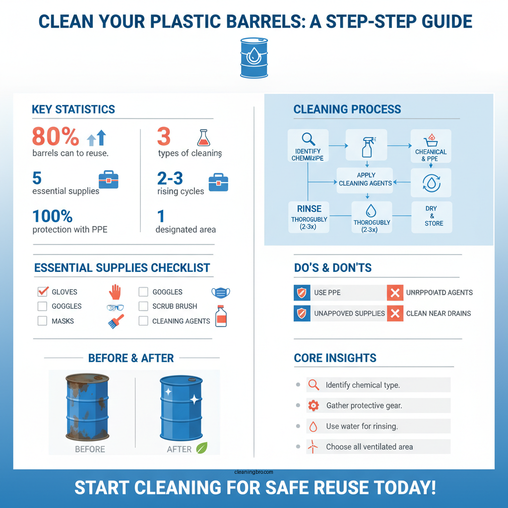 how to clean chemicals out of plastic barrels - Data Infographic and Statistics