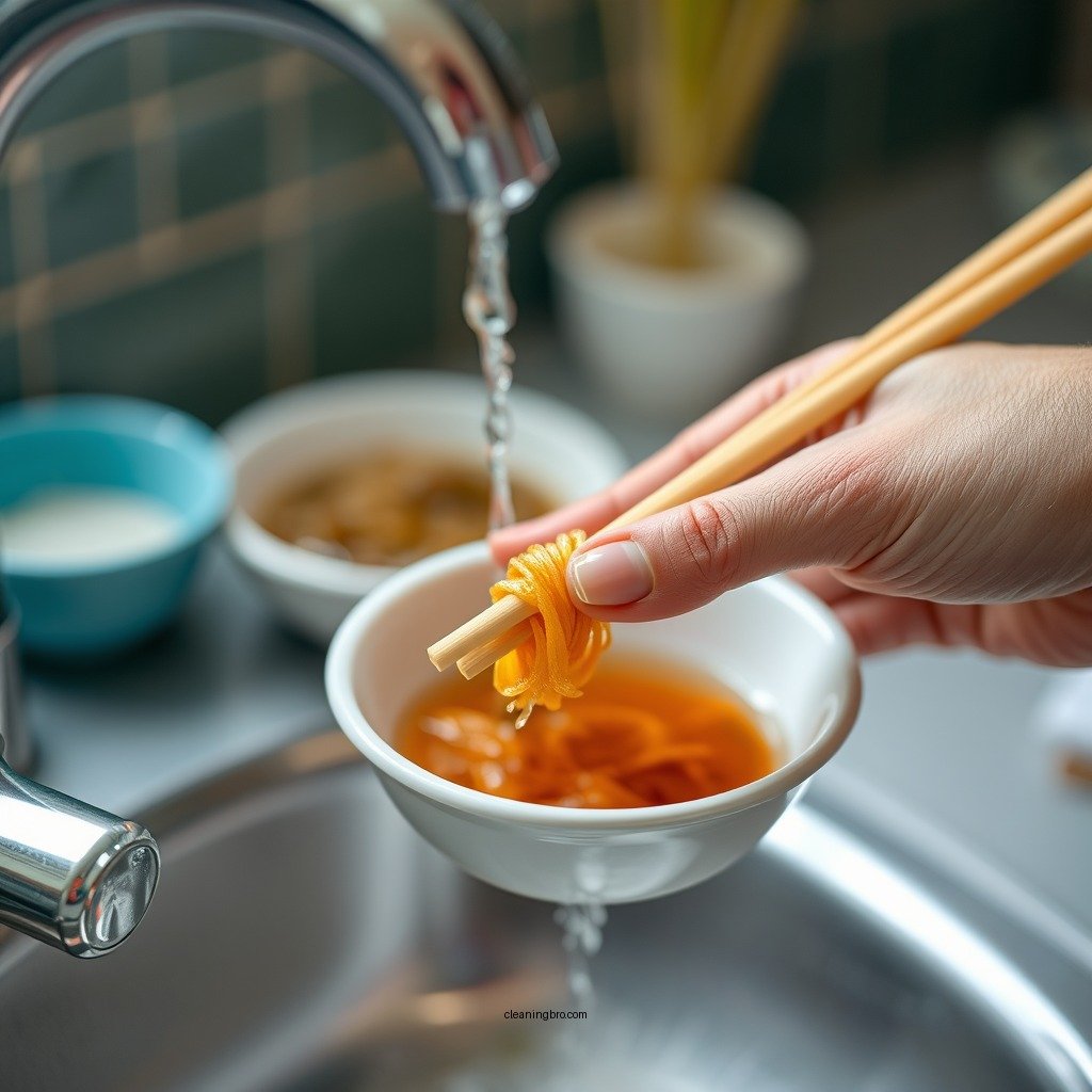 Hand Washing Your Chopsticks - how to clean chopsticks