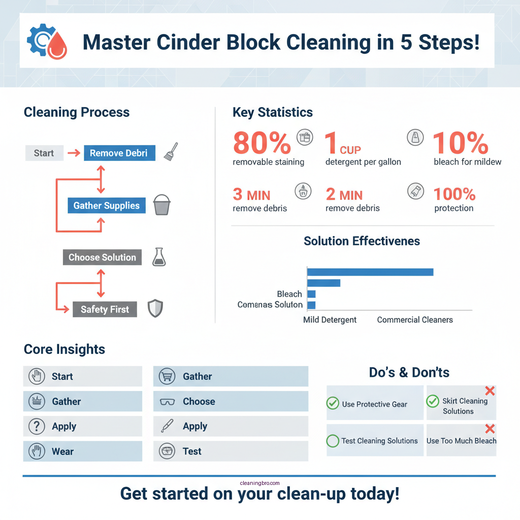 how to clean cinder block - Data Infographic and Statistics