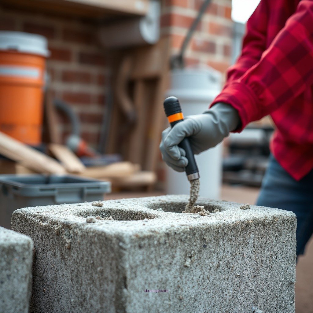 Removing Loose Debris - how to clean cinder block