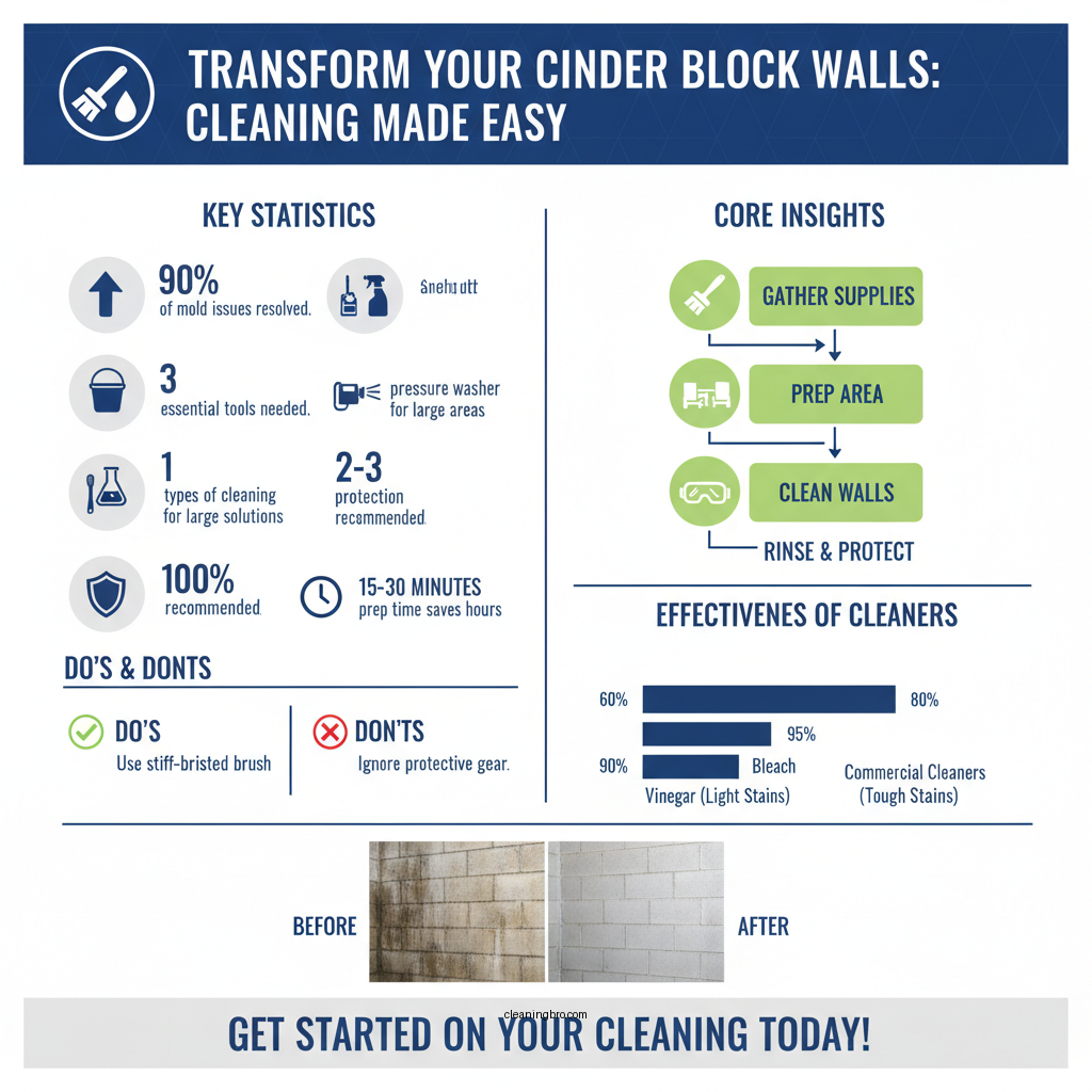 how to clean cinder block walls - Data Infographic and Statistics