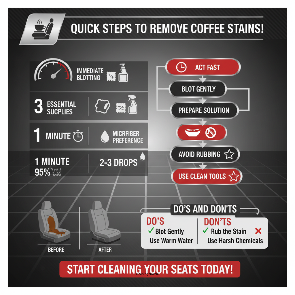 how to clean coffee out of car seat - Data Infographic and Statistics