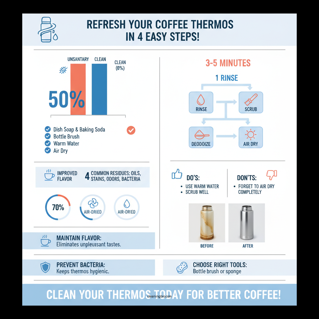 how to clean coffee thermos - Data Infographic and Statistics