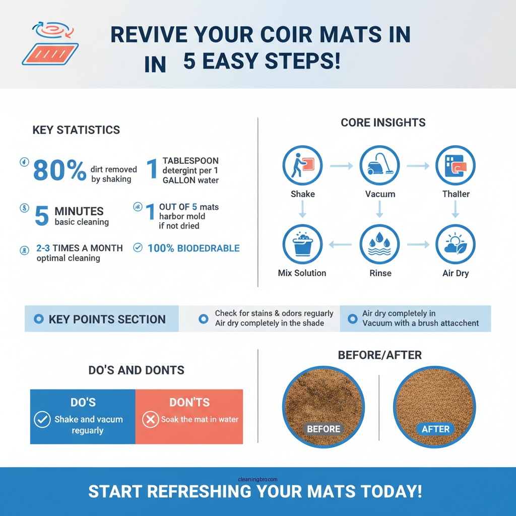 how to clean coir door mats - Data Infographic and Statistics