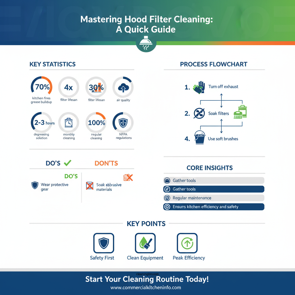 how to clean commercial hood filters - Data Infographic and Statistics