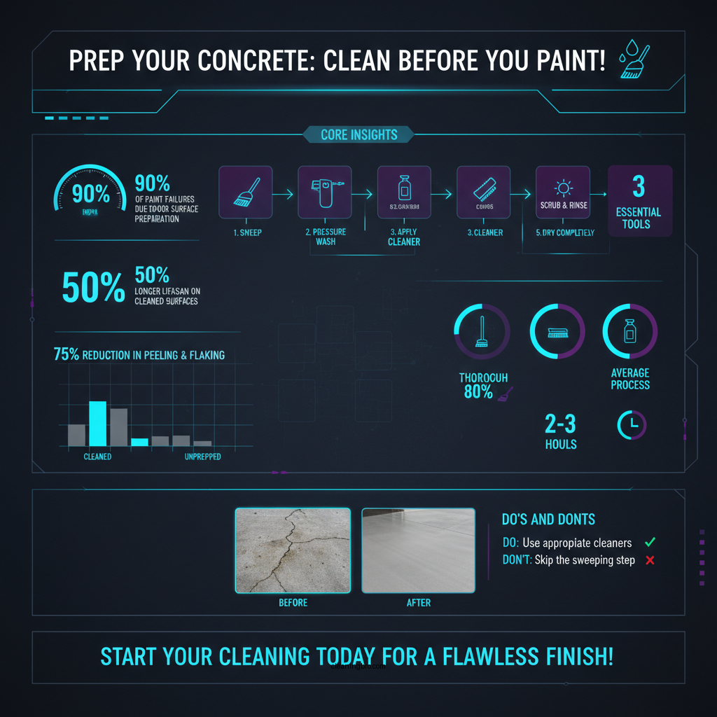 how to clean concrete before painting - Data Infographic and Statistics