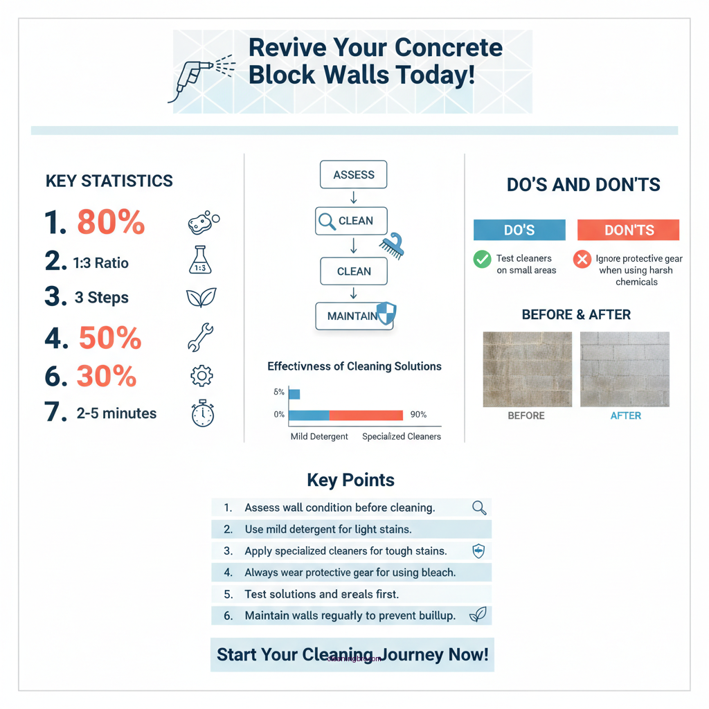 how to clean concrete block walls - Data Infographic and Statistics