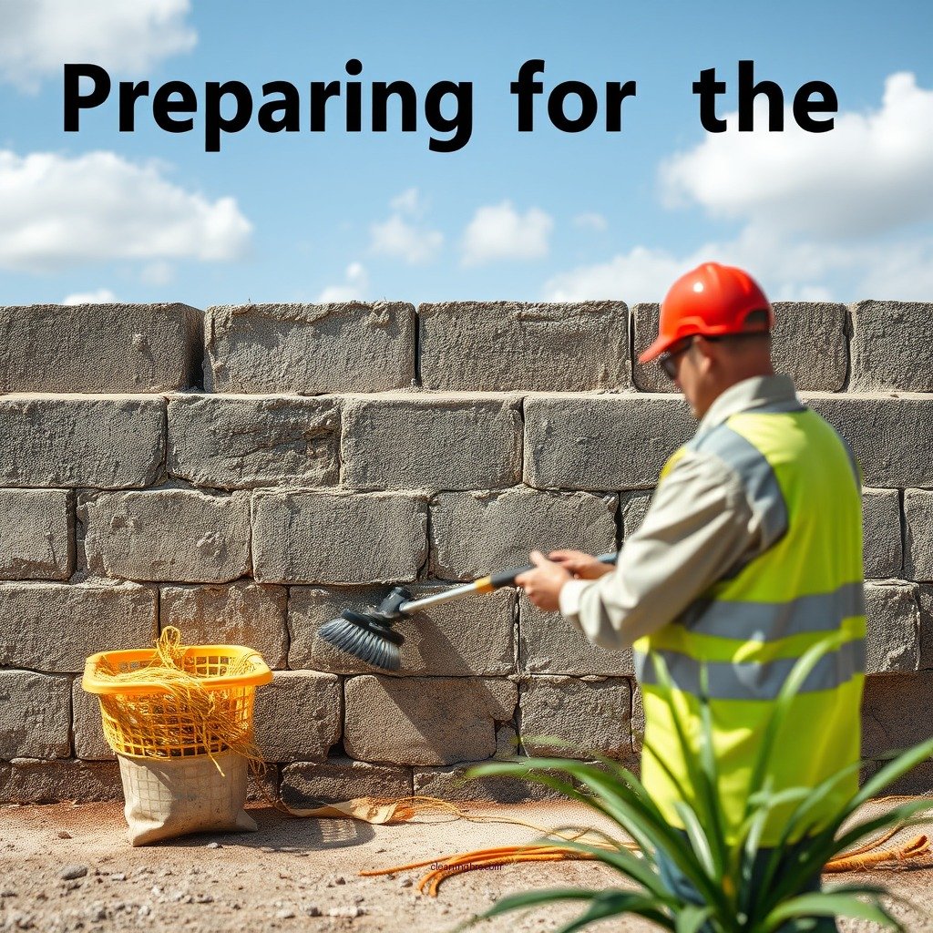Preparing for the Cleaning Process - how to clean concrete block walls