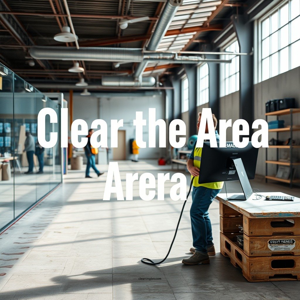 Clear the Area - how to clean concrete for painting