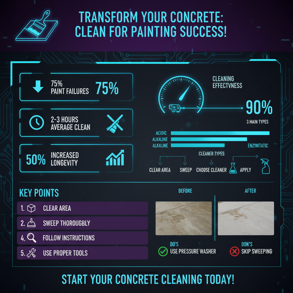how to clean concrete for painting - Data Infographic and Statistics