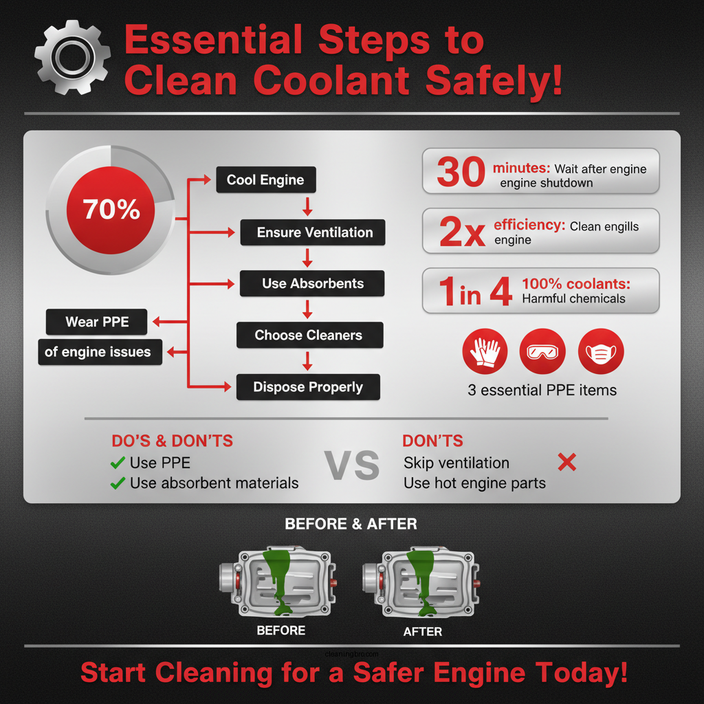 how to clean coolant off engine - Data Infographic and Statistics