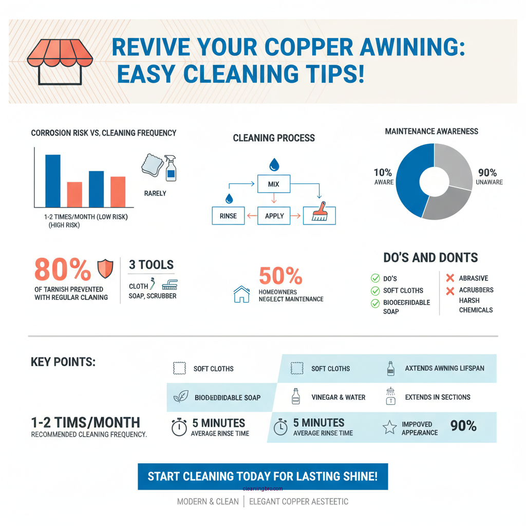 how to clean copper awning - Data Infographic and Statistics