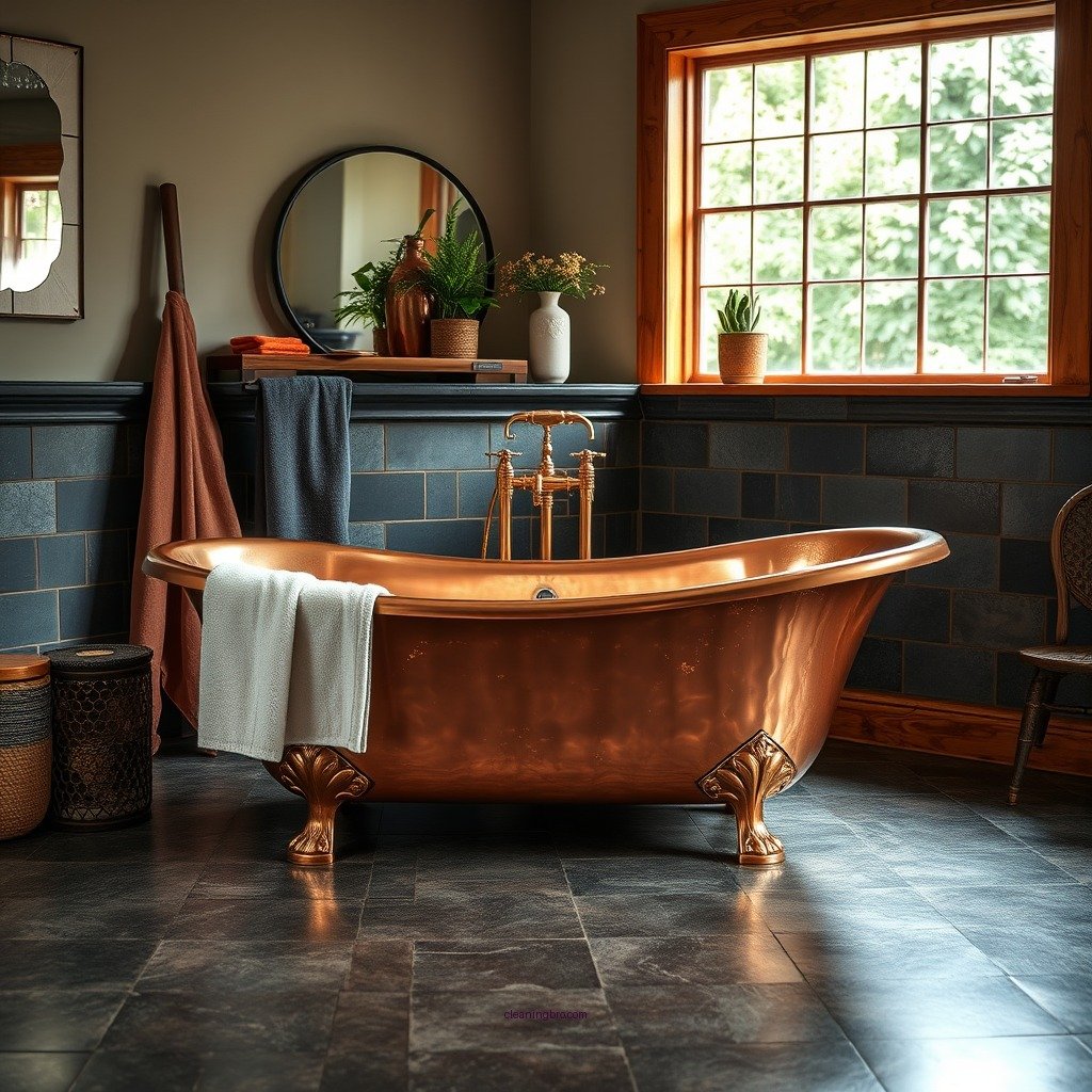 Understanding Copper Bathtubs - how to clean copper bathtub