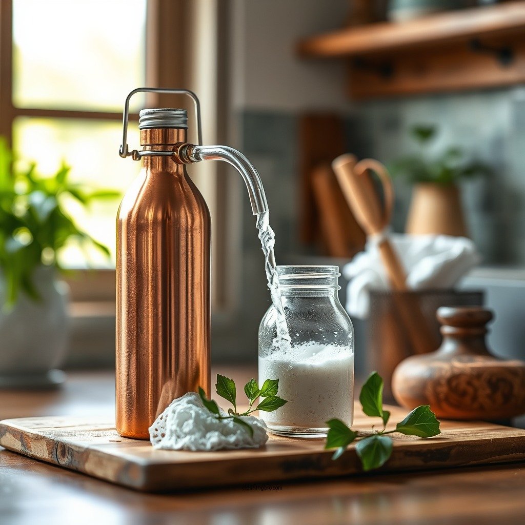 Natural Cleaning Solutions - how to clean copper water bottle