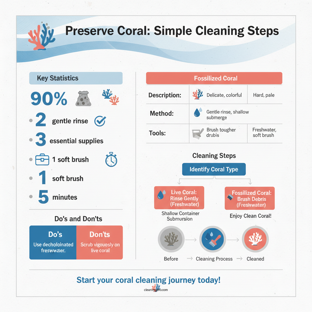 how to clean coral - Data Infographic and Statistics