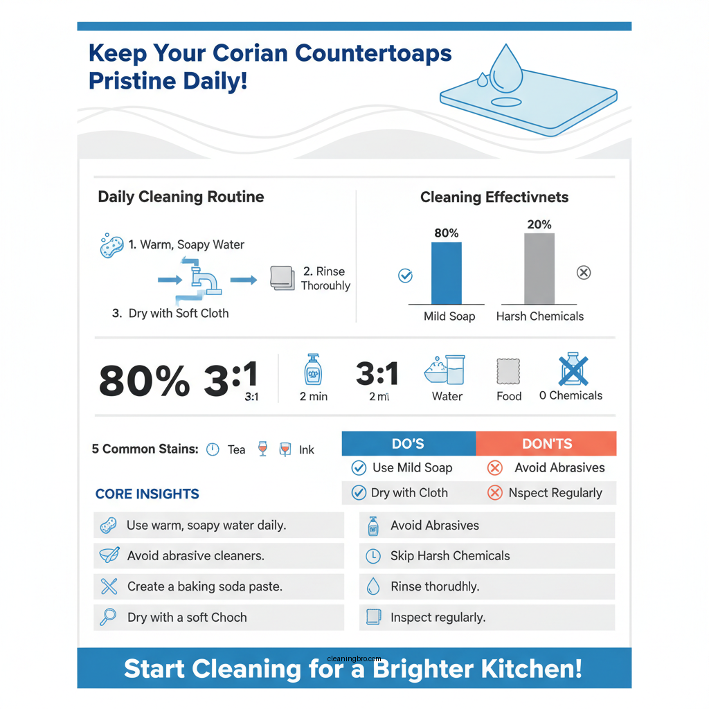 how to clean corian countertops - Data Infographic and Statistics