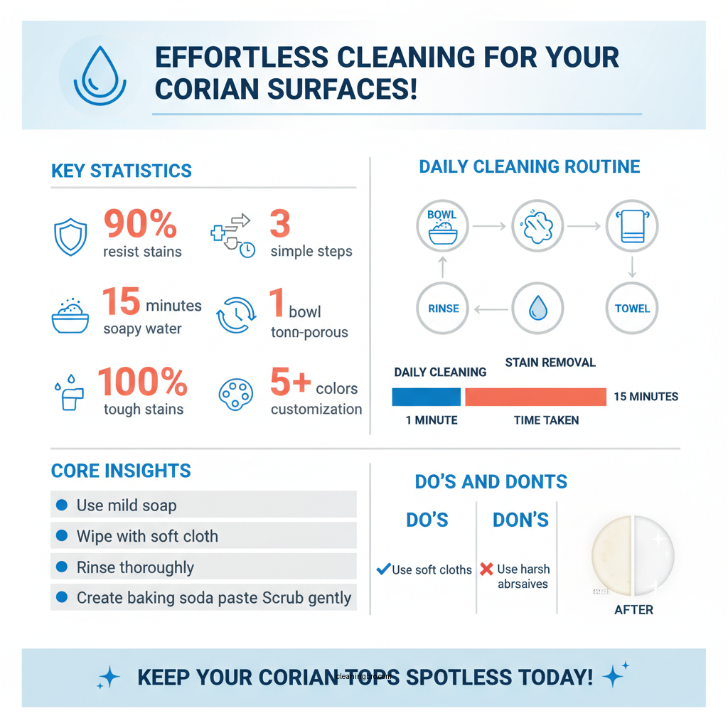 how to clean corian top - Data Infographic and Statistics