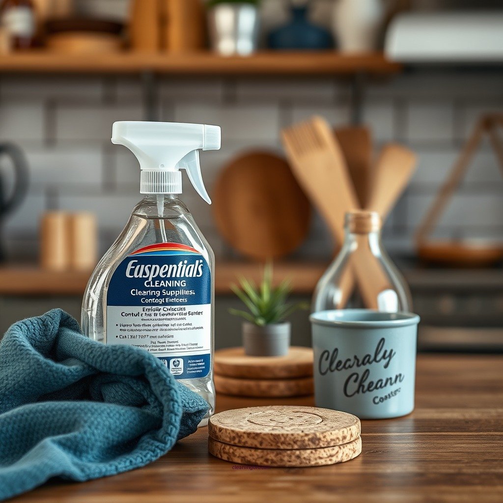 Essential Cleaning Supplies - how to clean cork coasters