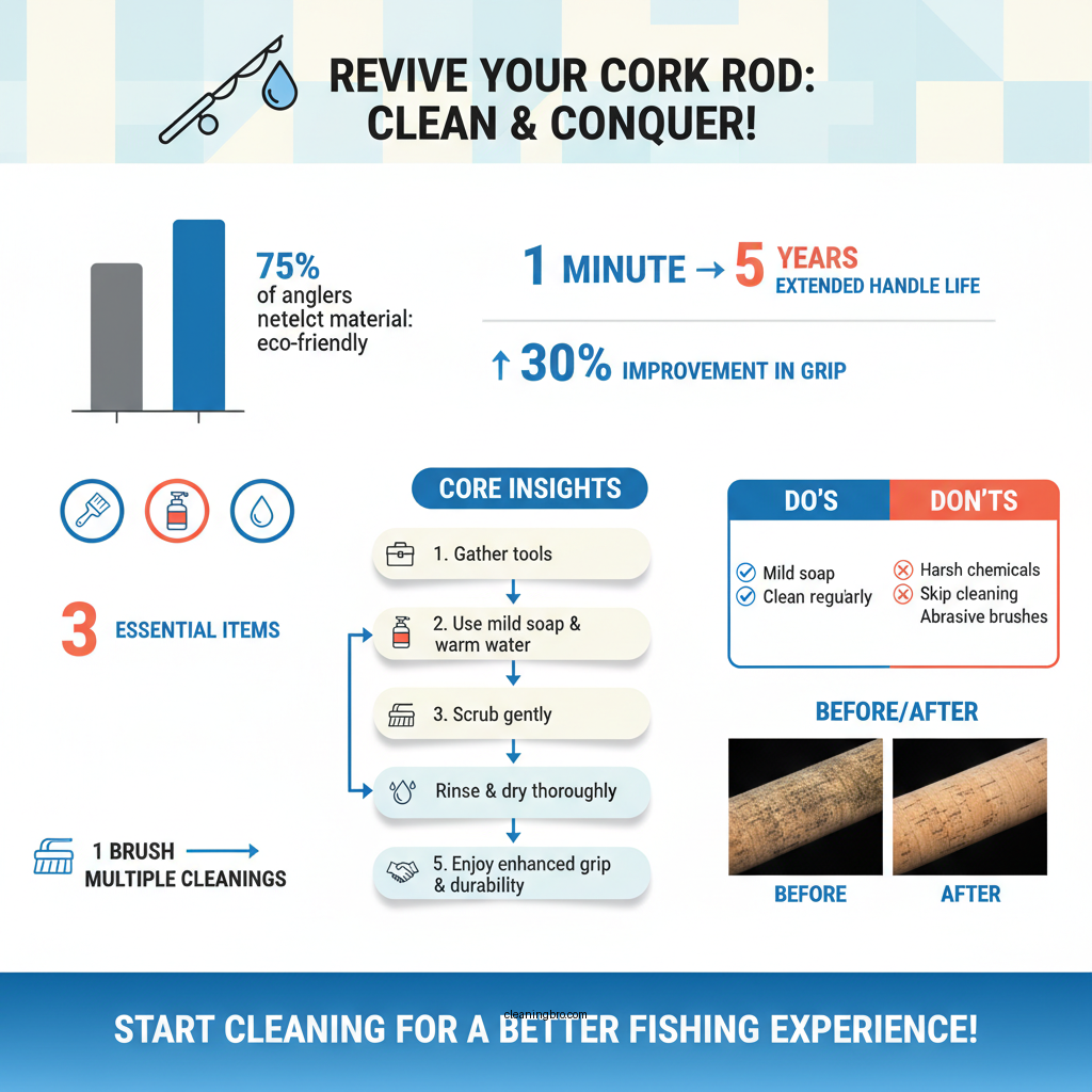 how to clean cork fishing rod handles - Data Infographic and Statistics