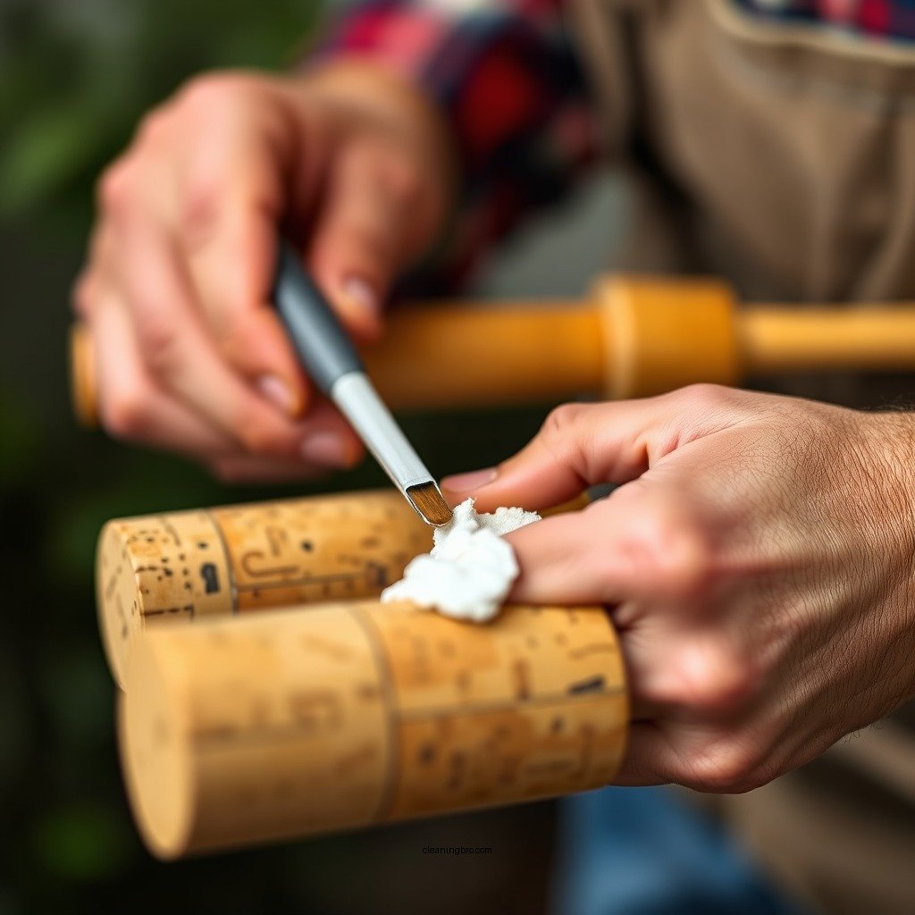 Step-by-Step Cleaning Process - how to clean cork fishing rod handles