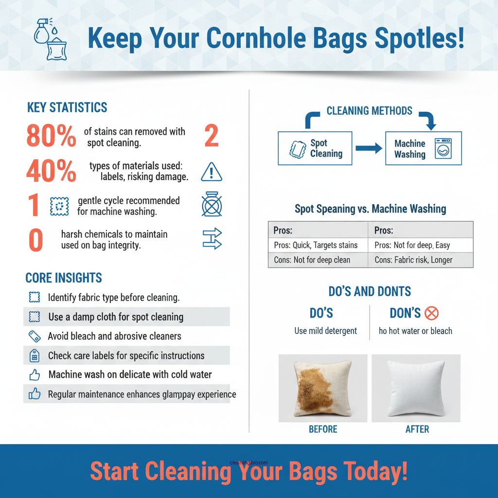 how to clean cornhole bags - Data Infographic and Statistics
