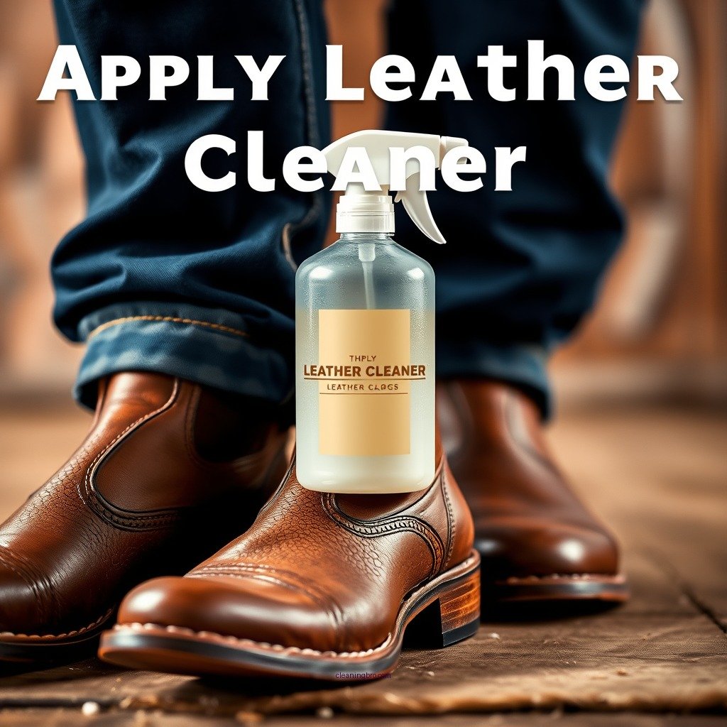 Apply Leather Cleaner - how to clean cowhide boots