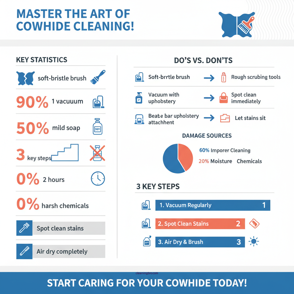 how to clean cowhide - Data Infographic and Statistics