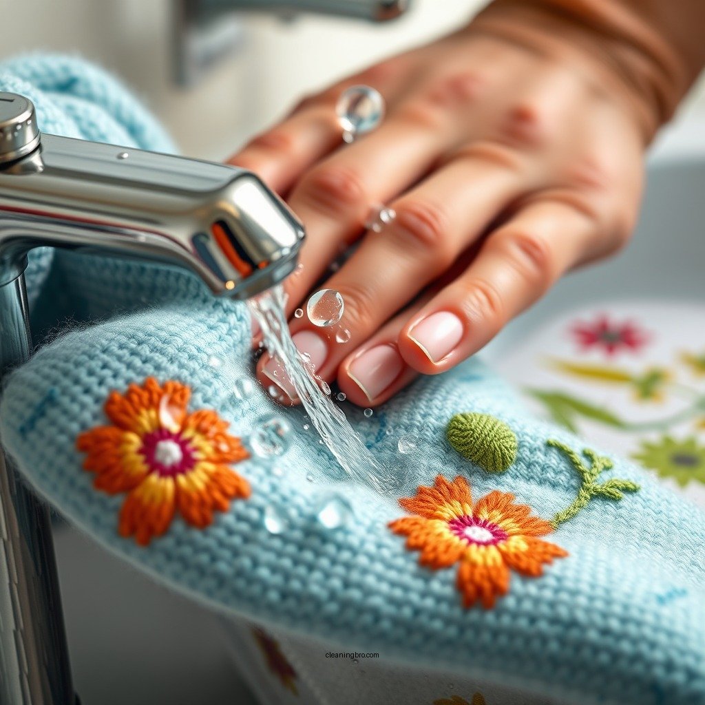 Hand Washing Techniques - how to clean cross stitch