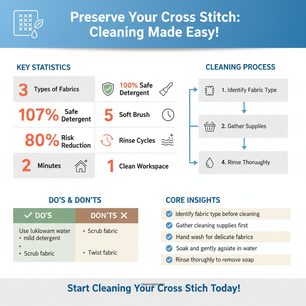 how to clean cross stitch - Data Infographic and Statistics