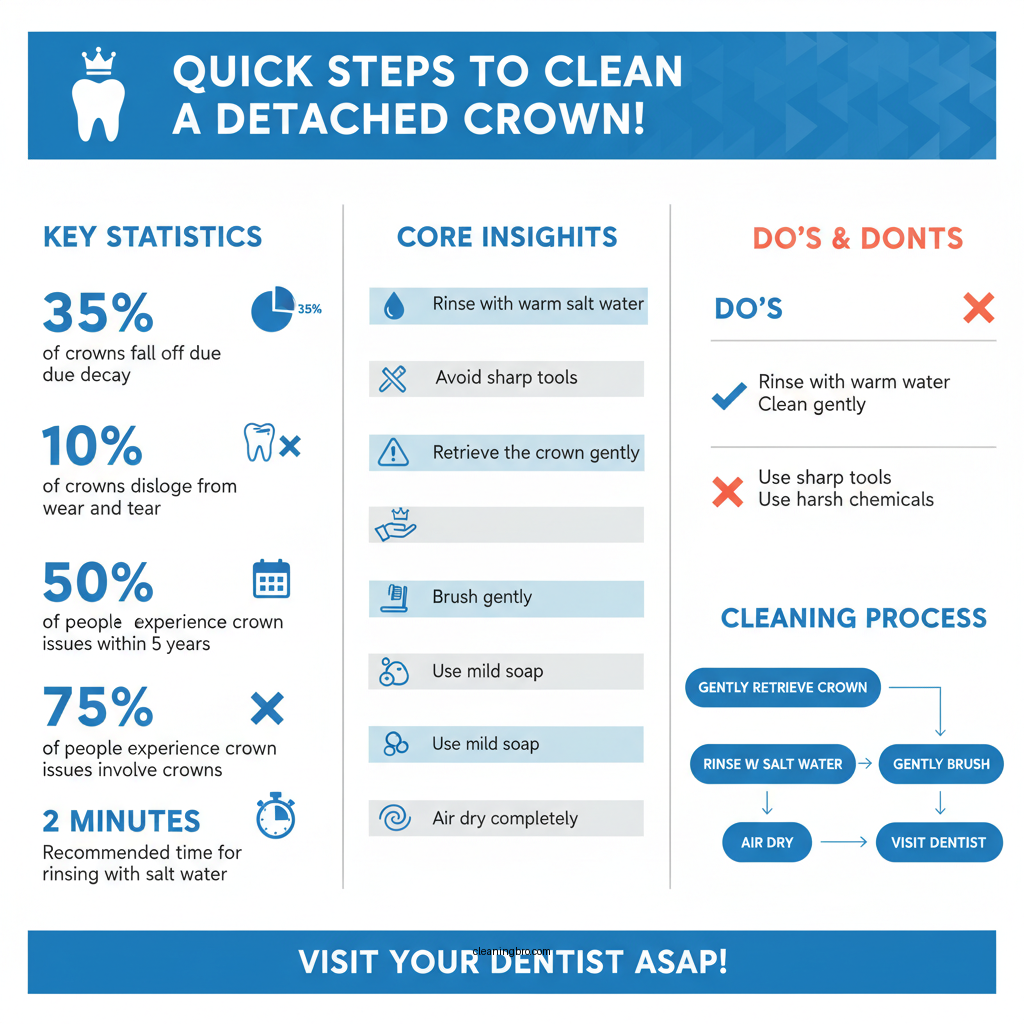 how to clean crown fell off tooth - Data Infographic and Statistics