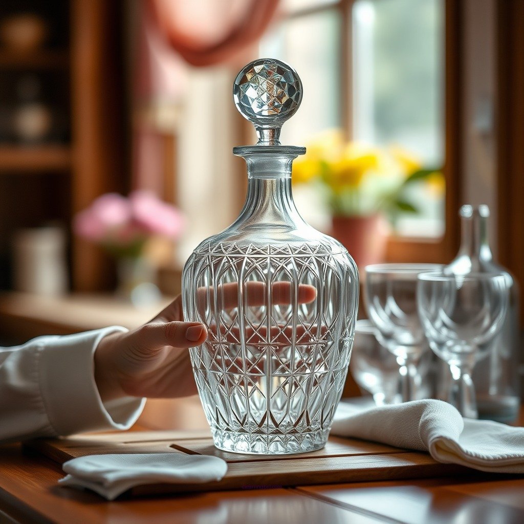 Preparing for Cleaning - how to clean crystal decanter