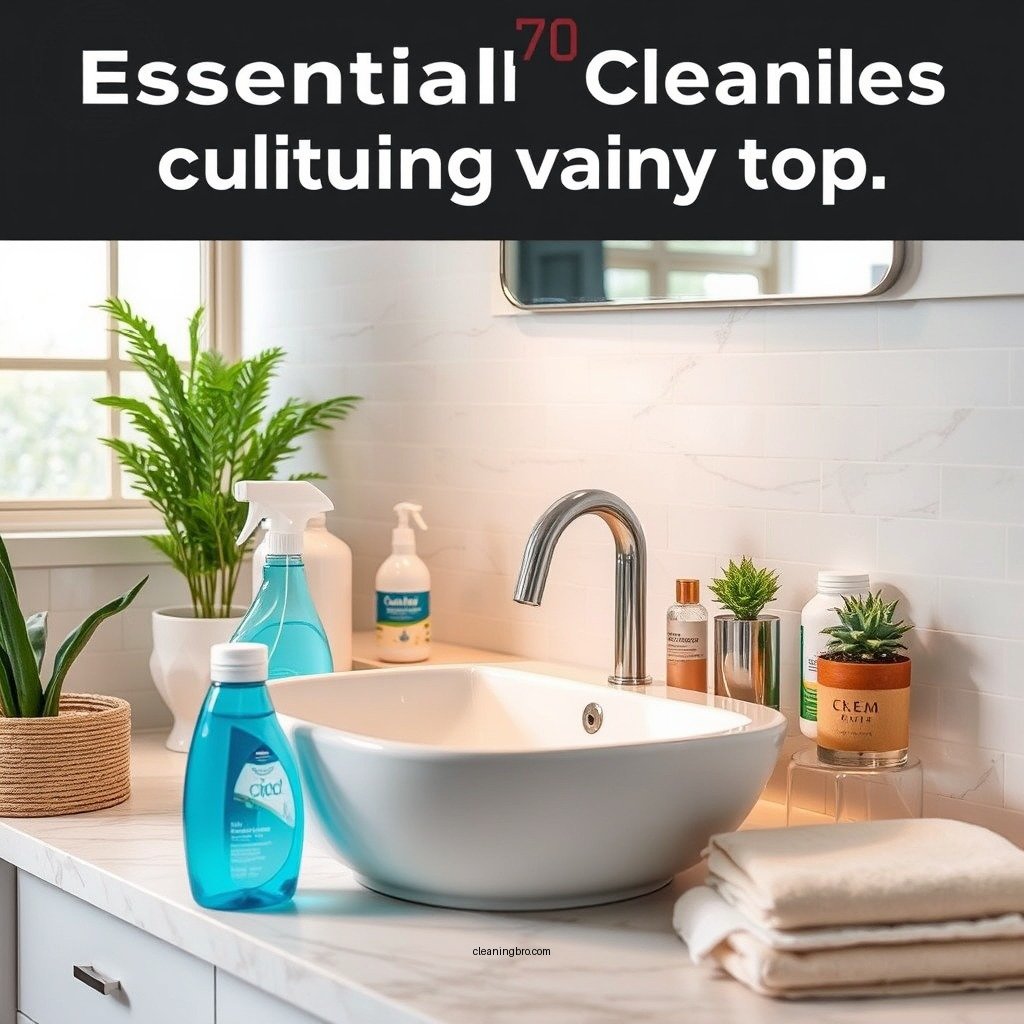 Essential Cleaning Supplies - how to clean cultured marble vanity top