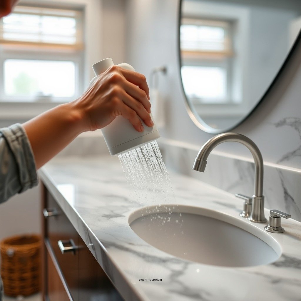 Step-by-Step Cleaning Process - how to clean cultured marble vanity top