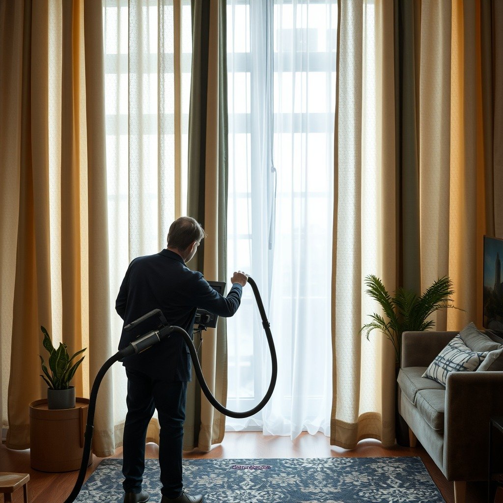 Vacuuming Your Curtains - how to clean curtains with blackout lining