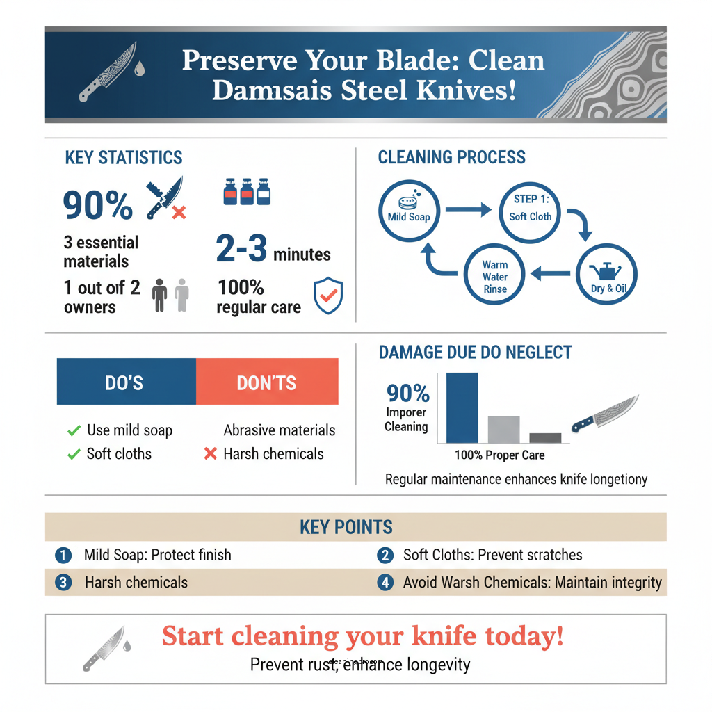 how to clean damascus steel knife - Data Infographic and Statistics