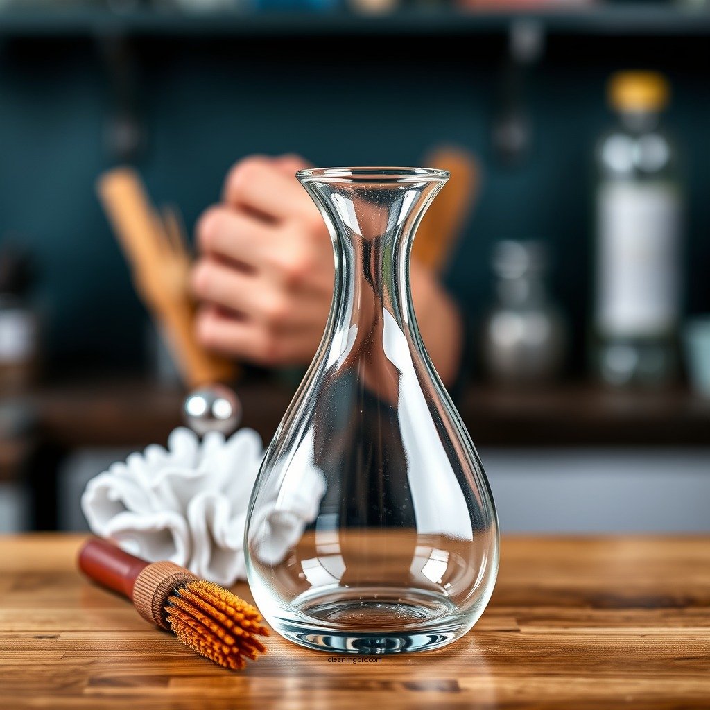 Using Cleaning Tools - how to clean decanter
