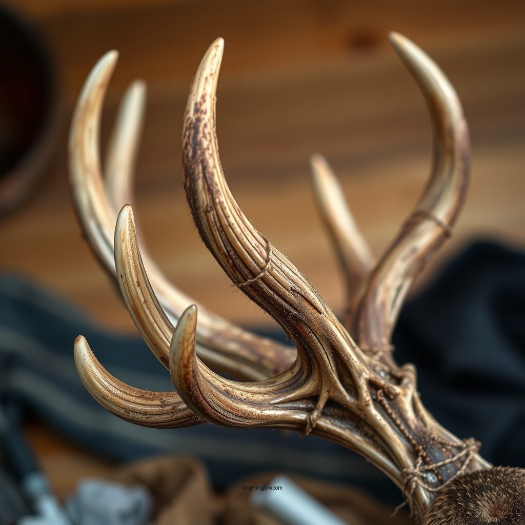 Removing Dirt and Debris - how to clean deer antlers