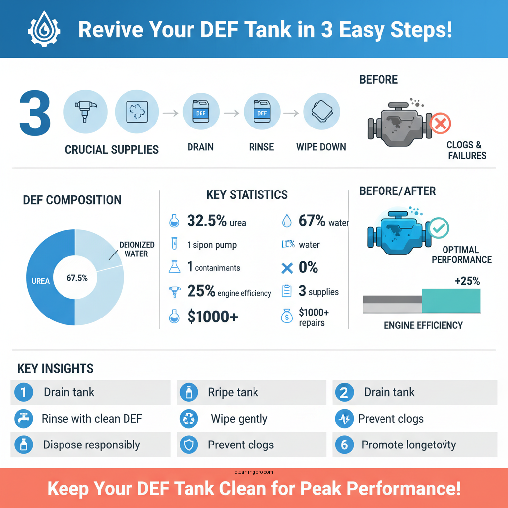 how to clean def tank - Data Infographic and Statistics