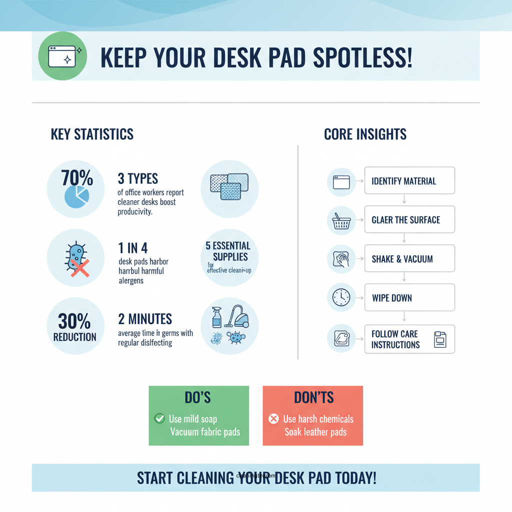 how to clean desk pad - Data Infographic and Statistics