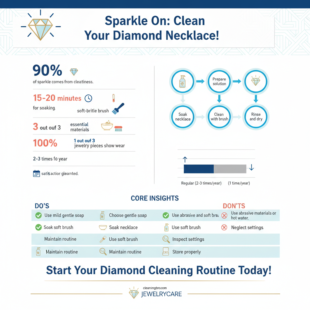 how to clean diamond necklace - Data Infographic and Statistics